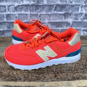 New Balance 574 Miami Palms Sunset Orange WL574MIE Womens Size 6.5 B NWOB